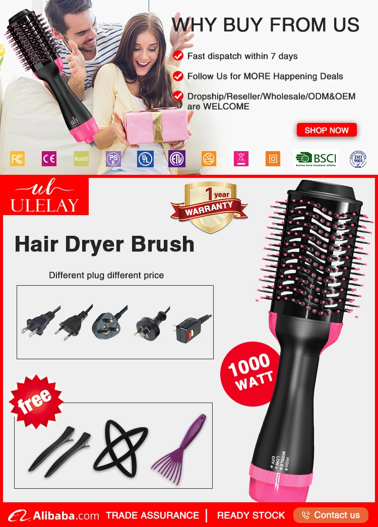 Hair Brush Own Brand Hot Air Comb One-Step Hair Dryer Fast Straight Hair Brush Hot Air Brush