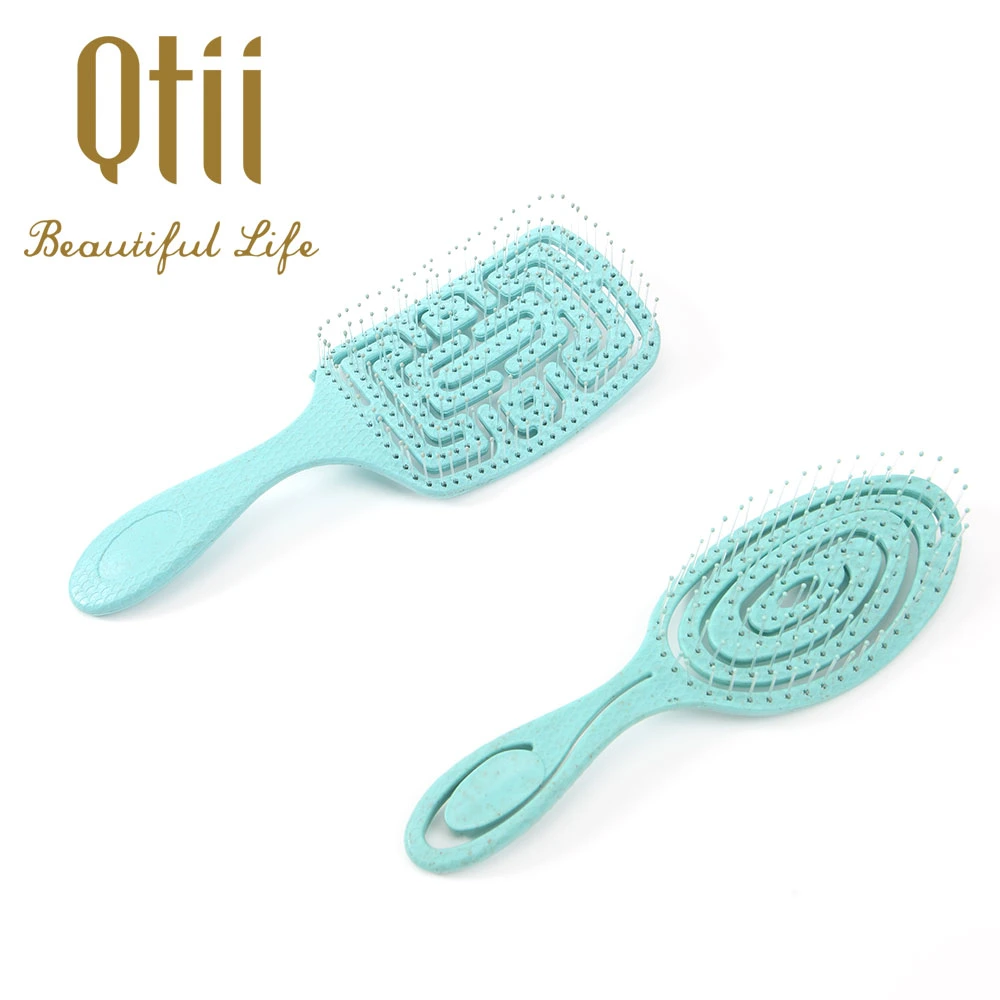 Pain Free Detangling Curved Vented Wet Hair Brush with Super Soft Nylon Pin