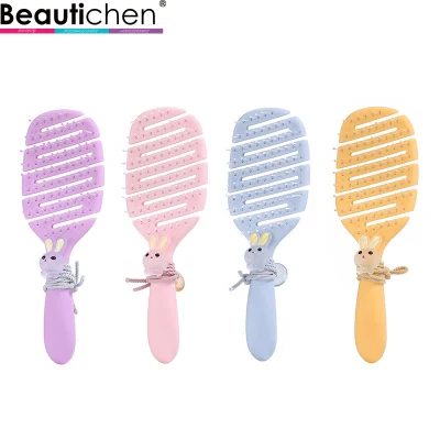 Beautichen Quick Dry Feature Manico in plastica Magic Comb Spazzola districante per asciutti e bagnati con perni in nylon