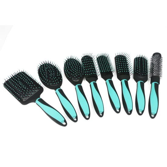 Set di spazzole per capelli di lusso da 8 pezzi Set regalo per salone Spazzole per capelli districanti per uno styling perfetto a casa per tutti i tipi di capelli